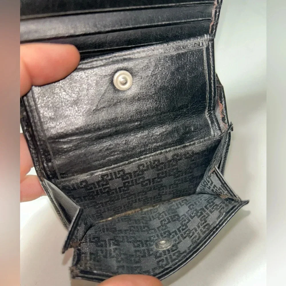 Givenchy Black Leather Bifold Wallet